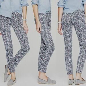 J. Crew Liberty Floral Print Toothpick Skinny Ankle Jeans Size 25